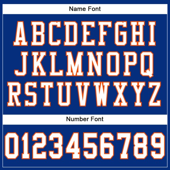 Custom Royal White-Orange Mesh Authentic Football Jersey Custom Royal White-Orange Mesh Authentic Football Jersey