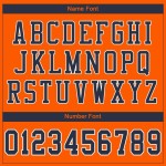 Custom Orange Navy-White Mesh Authentic Football Jersey Custom Orange Navy-White Mesh Authentic Football Jersey