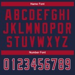 Custom Navy Red-White Mesh Split Fashion Football Jersey Custom Navy Red-White Mesh Split Fashion Football Jersey