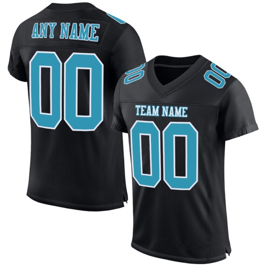 Custom Black Panther Blue-White Mesh Authentic Football Jersey Custom Black Panther Blue-White Mesh Authentic Football Jersey